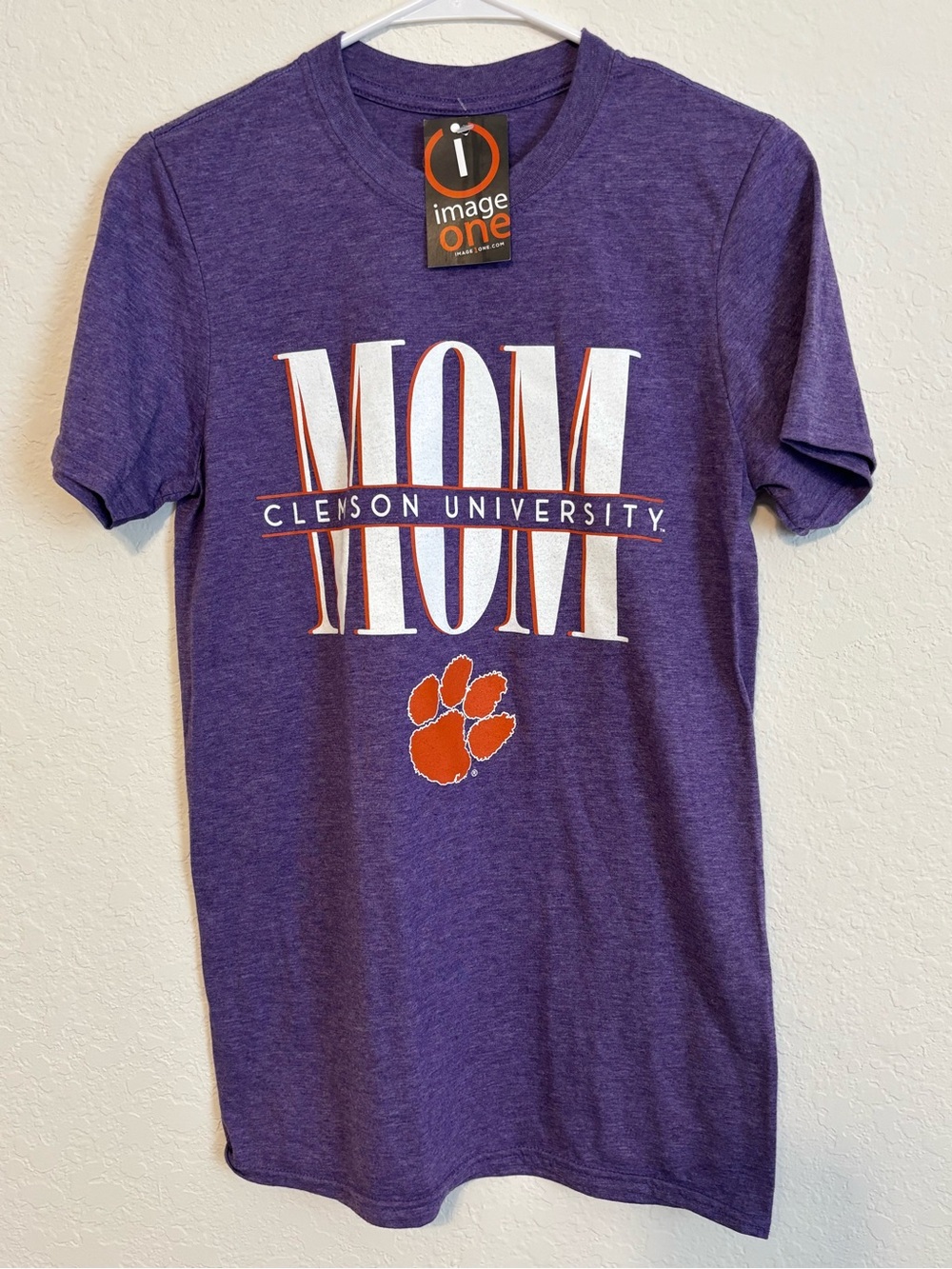 Clemson University Mom Tee - Purple